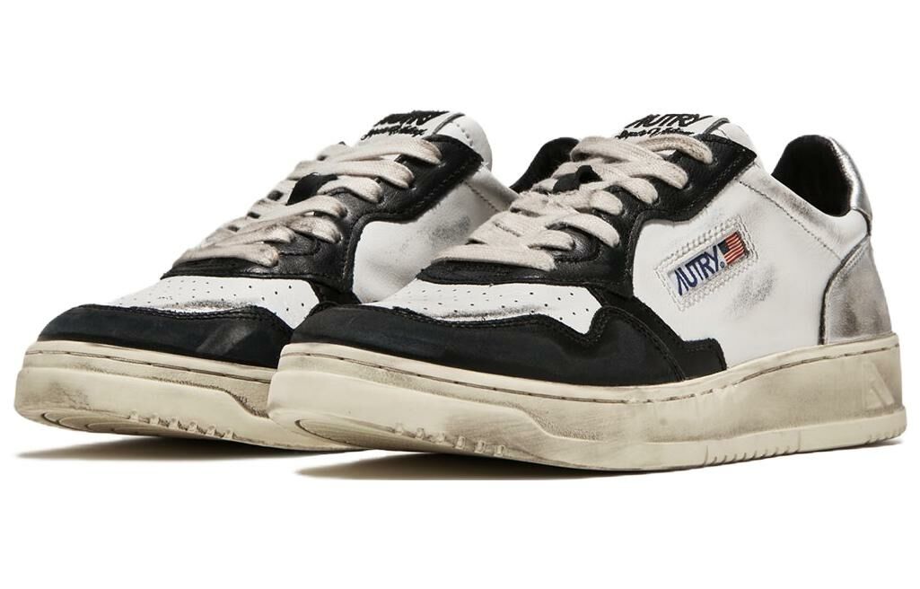 【代購】AUTRY Medalist Leather Low Super Vintage White Black Silver Women's