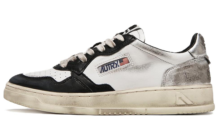 【代購】AUTRY Medalist Leather Low Super Vintage White Black Silver Women's