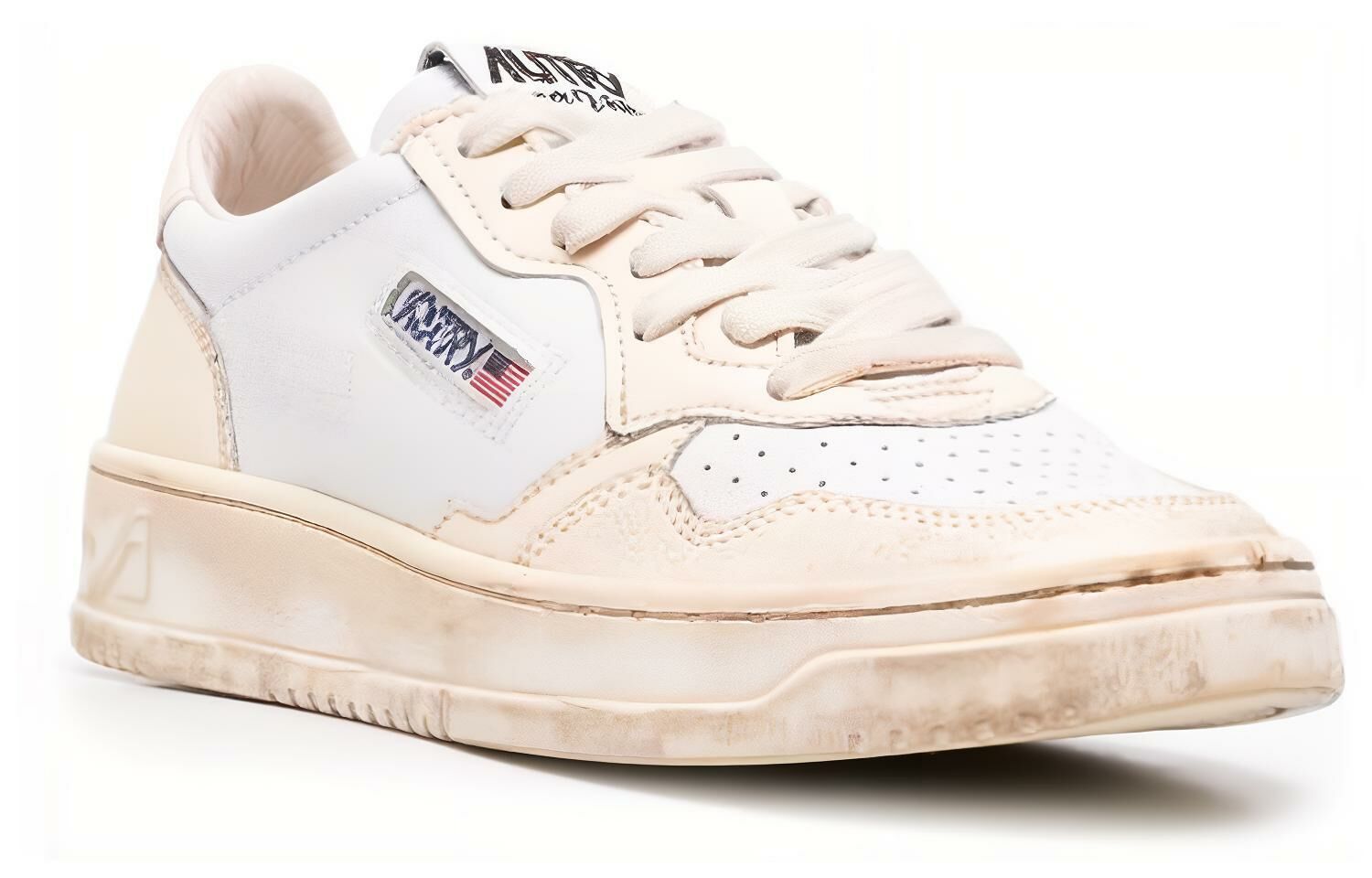 【代購】AUTRY Medalist Super Vintage Leather Low Sneakers 'White' Women's