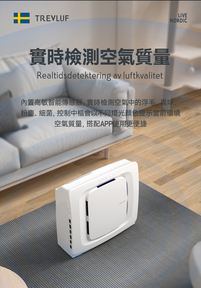 TREVLUF 強力吸毛寵物智能空氣淨化機