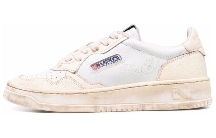 【代購】AUTRY Medalist Super Vintage Leather Low Sneakers 'White' Women's