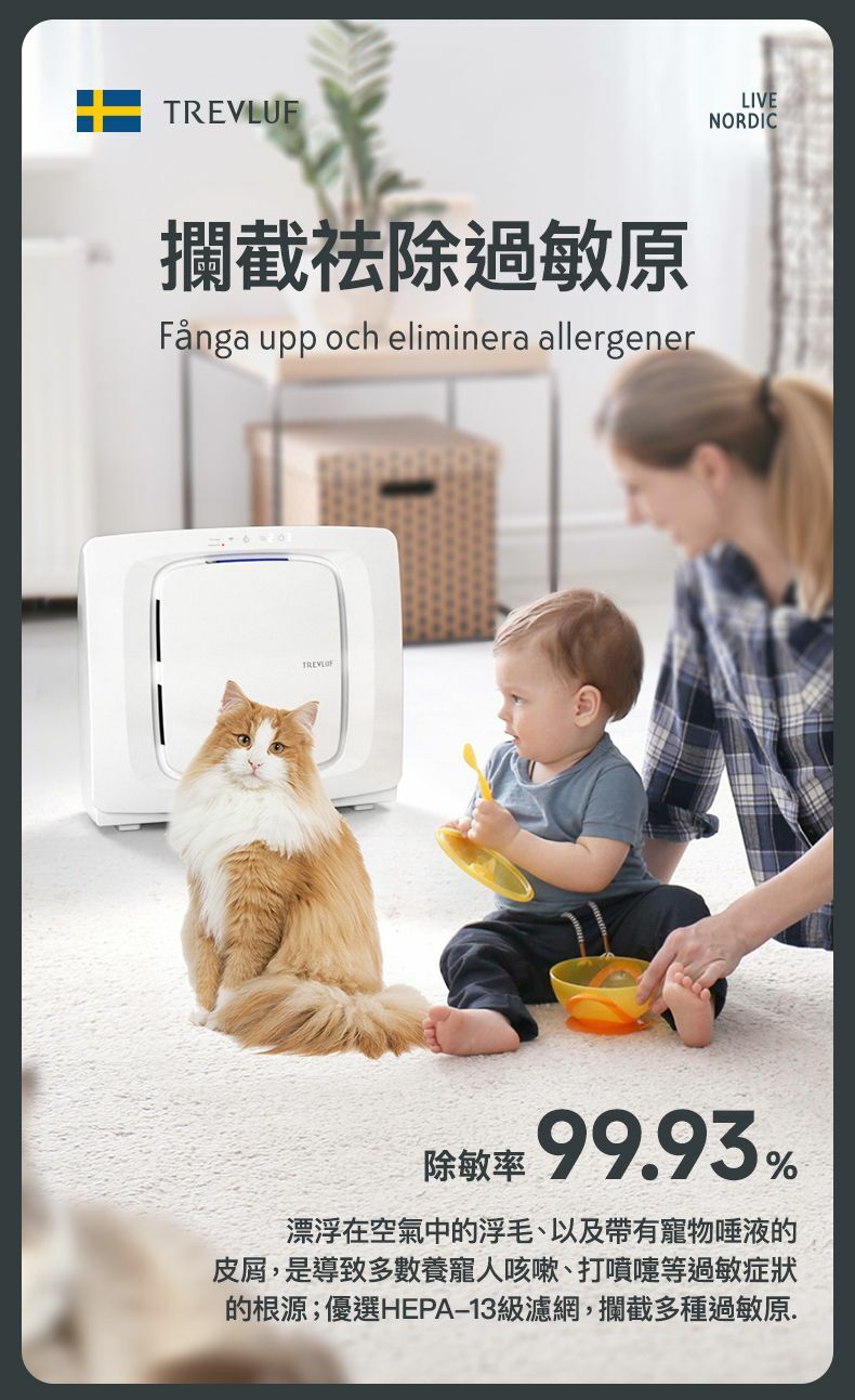 TREVLUF｜PäK Pro 強力吸毛寵物智能空氣淨化機