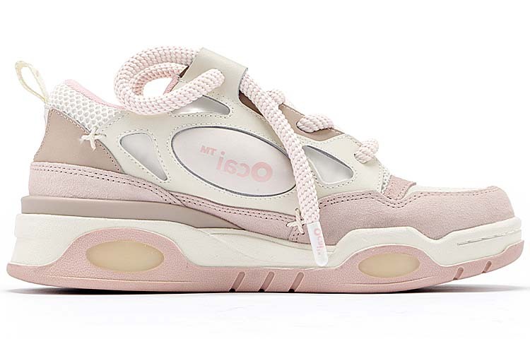 【代購】Ocai Retro Anti-Slip Wear-Resistant Low-Top Skateboard Shoes Unisex Haze Pink