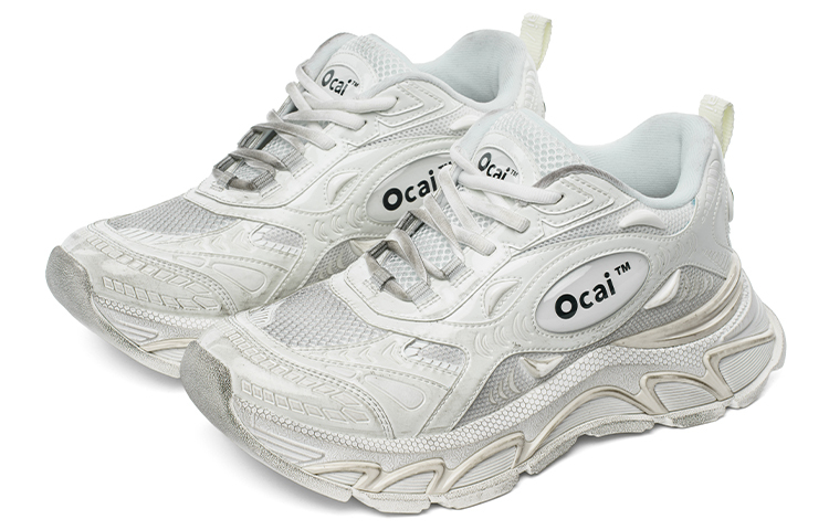 【代購】Ocai Runtech3.0 Abrasion Resistant Breathable Low Top Running Shoes Unisex Dirty White