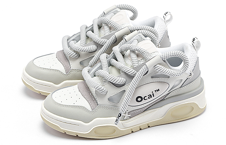 【代購】Ocai 001 RETRO Warm Low-Top Skateboard Shoes Unisex Vintage White