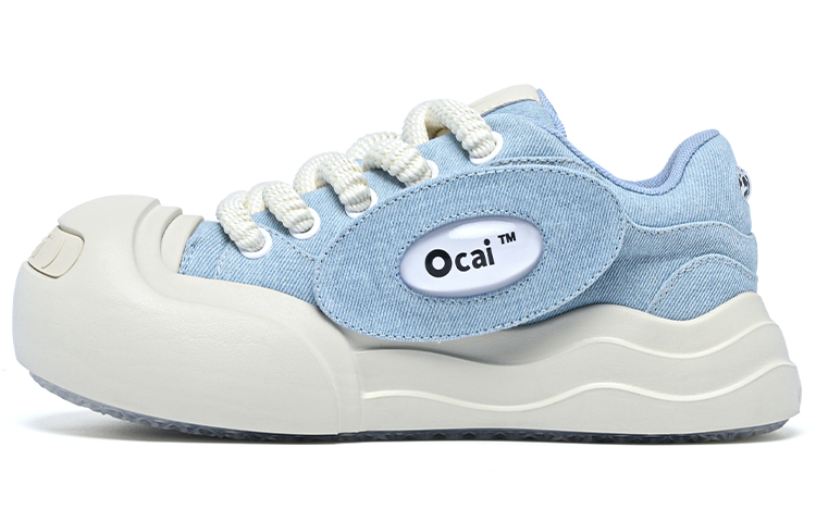 【代購】Ocai 002 Smile Anti-Slip Wear-Resistant Low-Top Canvas Shoes Unisex Blue