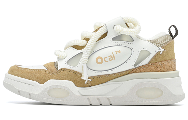 【代購】BONELESS x Ocai RETRO Collaboration Low Top Skateboard Shoes Unisex Cork Brown