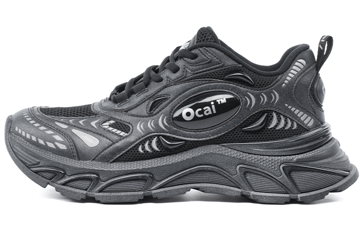 【代購】Ocai Durable Breathable Low-Top Running Shoes Unisex Black Warrior