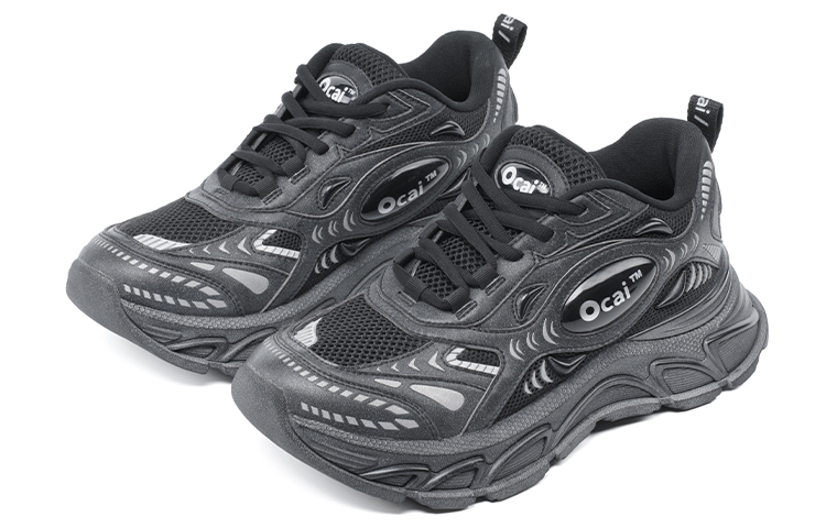 【代購】Ocai Durable Breathable Low-Top Running Shoes Unisex Black Warrior