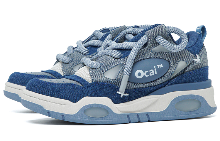 【代購】Ocai Cushioning, Abrasion Resistant, Slip Resistant Low Top Skateboard Shoes Unisex Denim Blue