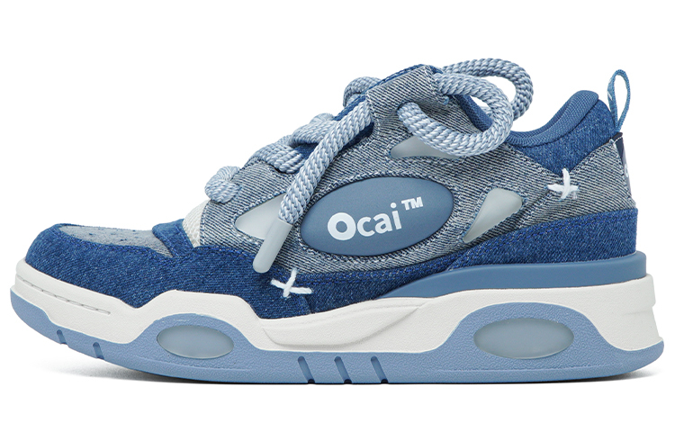 【代購】Ocai Cushioning, Abrasion Resistant, Slip Resistant Low Top Skateboard Shoes Unisex Denim Blue