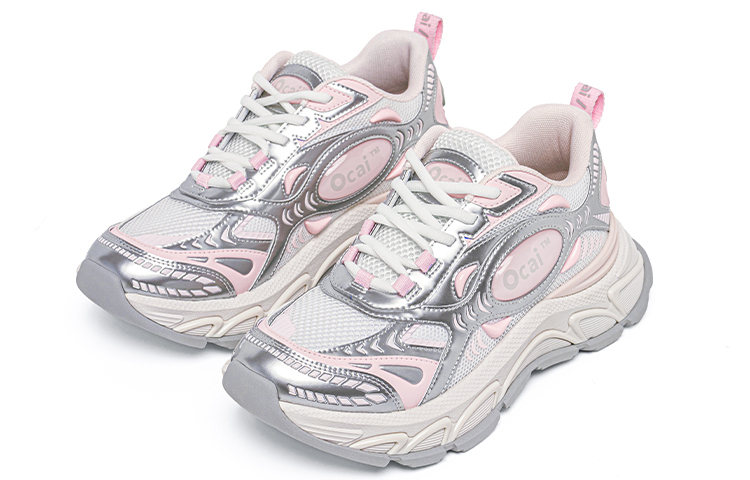 【代購】Ocai Low Top Running Shoes Unisex Cherry Blossom Silver Pink