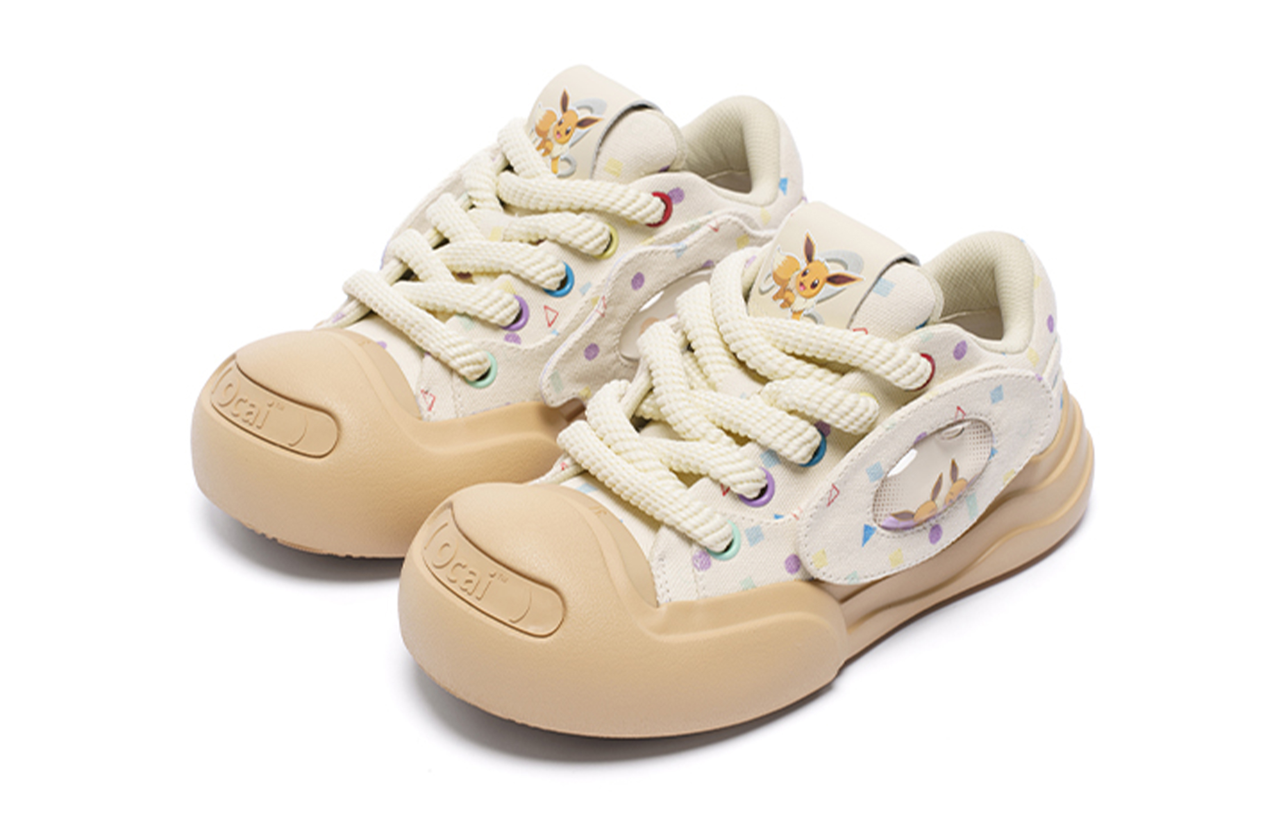 【代購】Pokemon x Ocai Low Top Smile Open Ended Smile Unisex Eevee Canvas Shoes