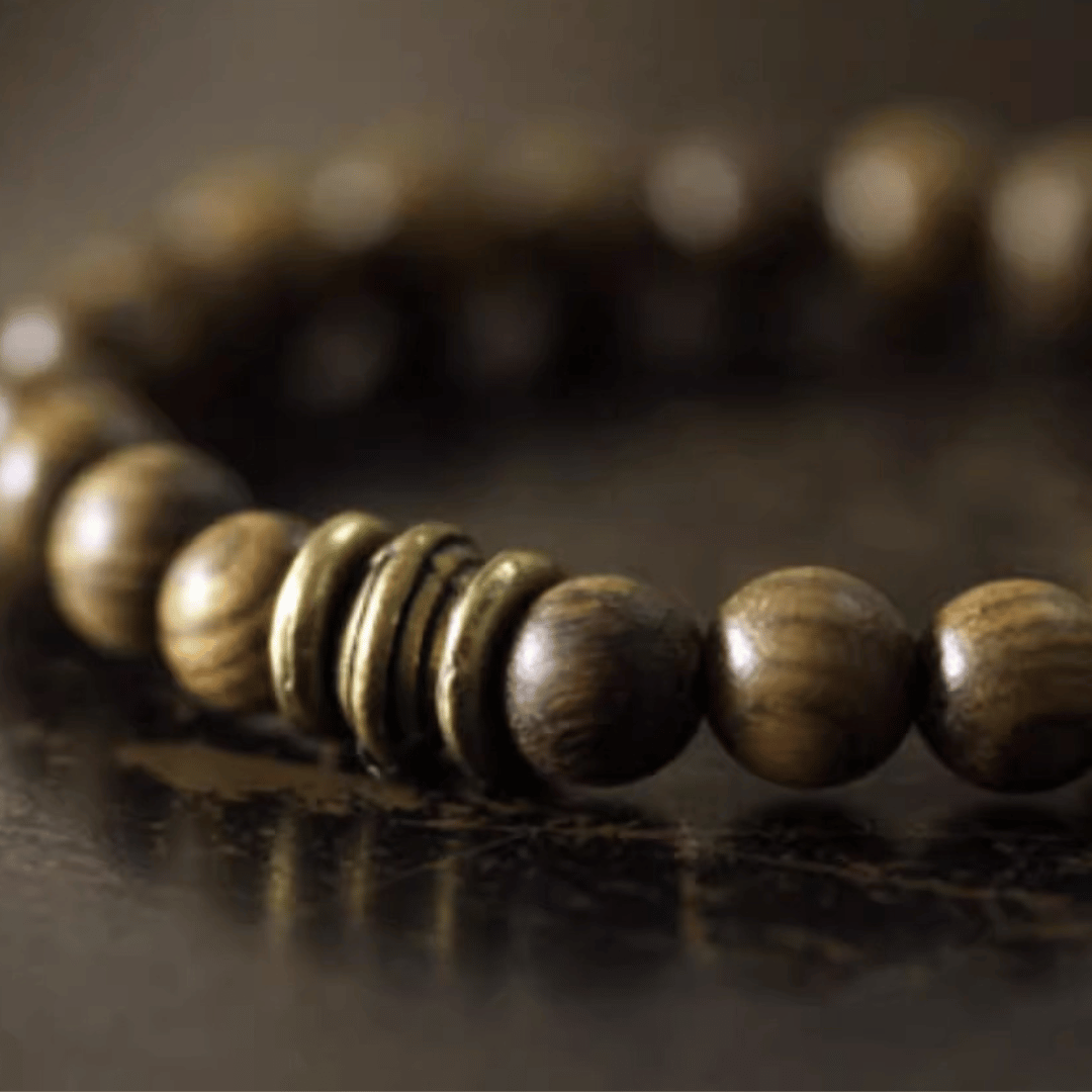 簡約雞翅木質珠手鍊