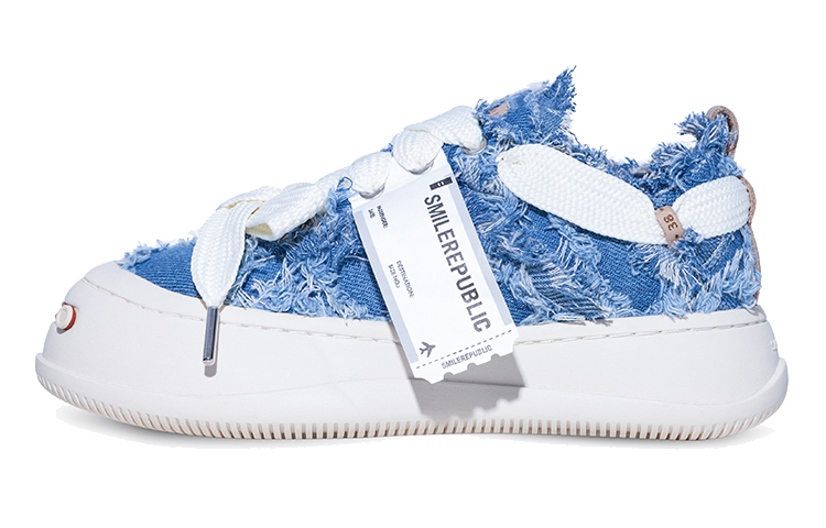 【代購】SMILEREPUBLIC Anti Slip Wear Resistant Low Top Canvas Shoes Unisex Blue