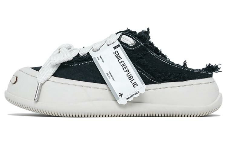 【代購】SMILEREPUBLIC Durable Breathable Low-Top Canvas Shoes Unisex Black