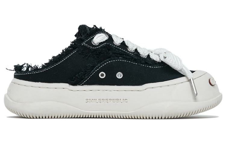 【代購】SMILEREPUBLIC Durable Breathable Low-Top Canvas Shoes Unisex Black