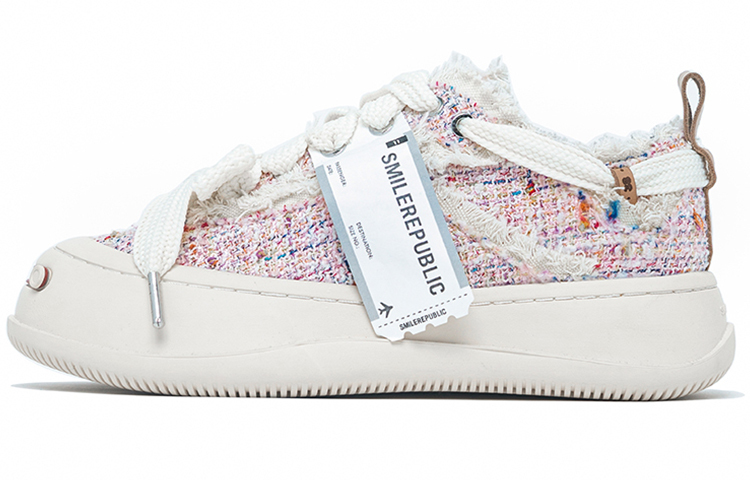 【代購】SMILEREPUBLIC Anti-Slip Wear-Resistant Low-Top Canvas Shoes Unisex Pink