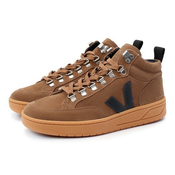 1FO0510-107 VEJA Roraima Suede Leather Sneakers Brown/Black #QR031642A (S-BR-E)
