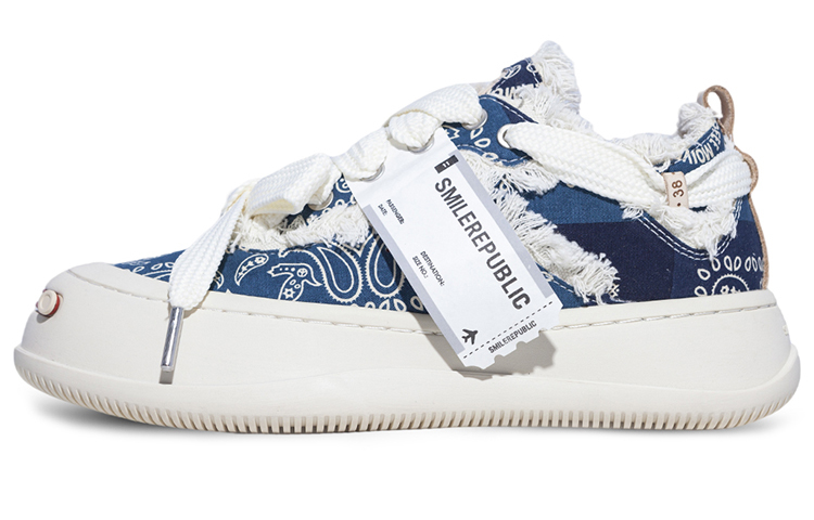 【代購】SMILEREPUBLIC Anti-Slip Wear-Resistant Low-Top Canvas Shoes Unisex Blue