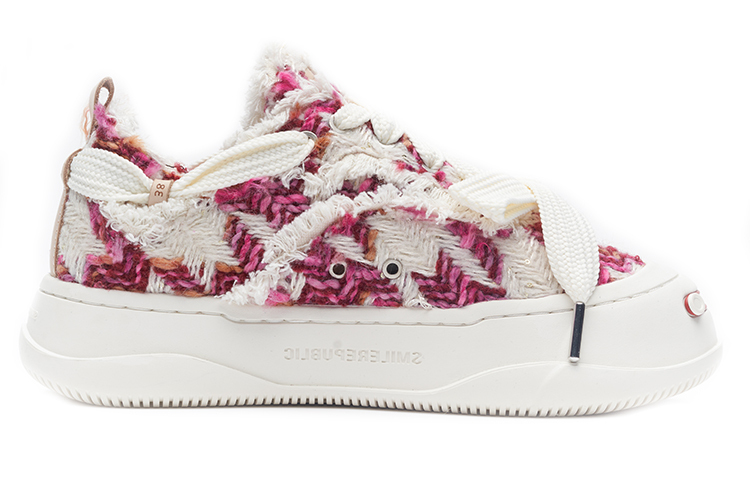 【代購】SMILEREPUBLIC Wear-Resistant Height Increasing Low-Top Canvas Shoes Women's Red