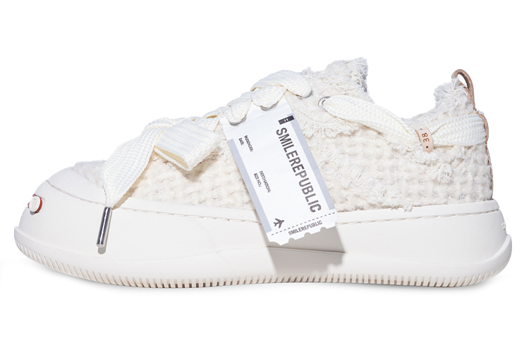 【代購】SMILEREPUBLIC Abrasion-Resistant Low-Top Canvas Shoes Women's White Year Of The Rabbit