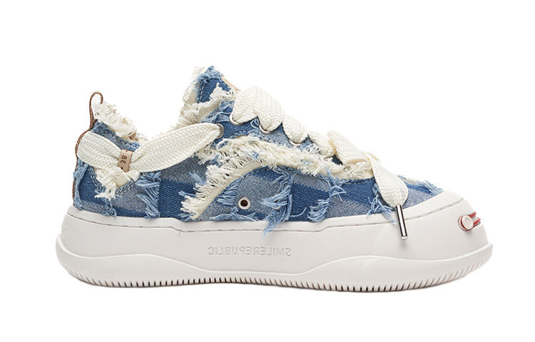 【代購】SMILEREPUBLIC Anti-Slip Wear-Resistant Low-Top Canvas Shoes Unisex Blue