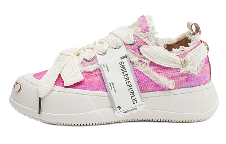 【代購】SMILEREPUBLIC Anti-Slip Wear-Resistant Low-Top Canvas Shoes Women's Pink