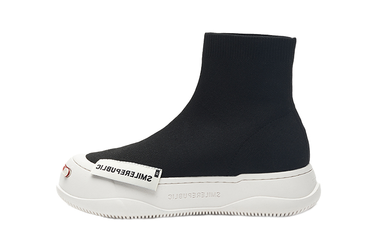 【代購】SMILEREPUBLIC Anti-Slip Wear-Resistant High-Top Casual Shoes Unisex Black