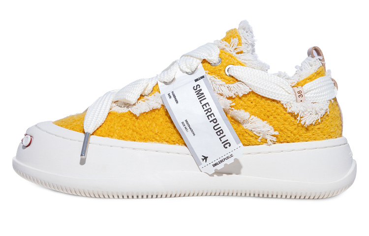 【代購】SMILEREPUBLIC Anti-Slip Wear-Resistant Low-Top Canvas Shoes Unisex Yellow
