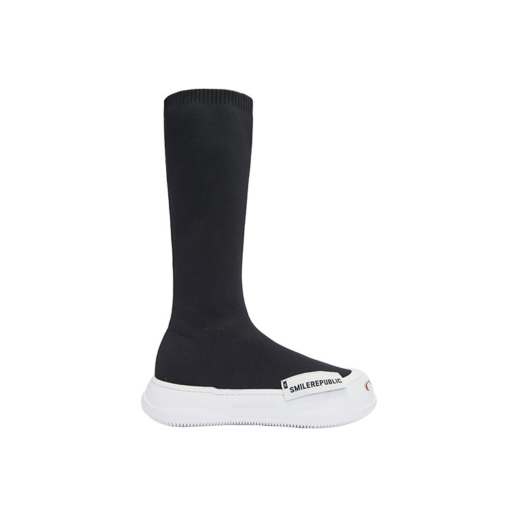 【代購】SMILEREPUBLIC Half-Knee Socks Boots High-Top Knee-high Boots Women's Black