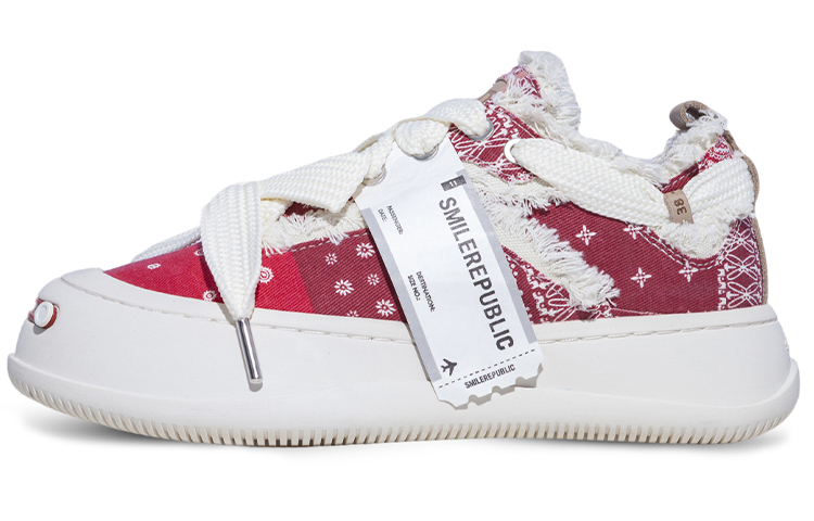 【代購】SMILEREPUBLIC Wear-Resistant Low-Top Canvas Shoes Women's Red