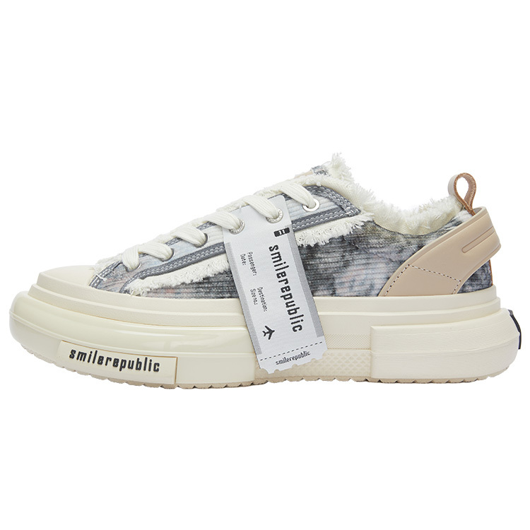 【代購】SMILEREPUBLIC INCEPTION Tie-Dye Grey Low-Top Canvas Shoes Unisex Gray