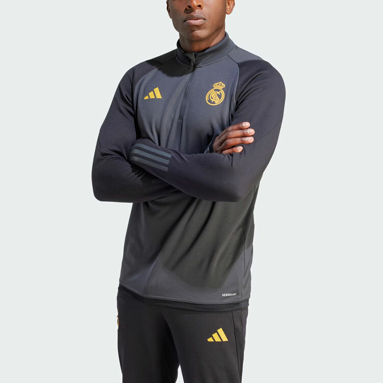 【代購】Adidas Real Madrid Real Madrid Tiro 23 Top Sweatshirt Men's Carbon Black