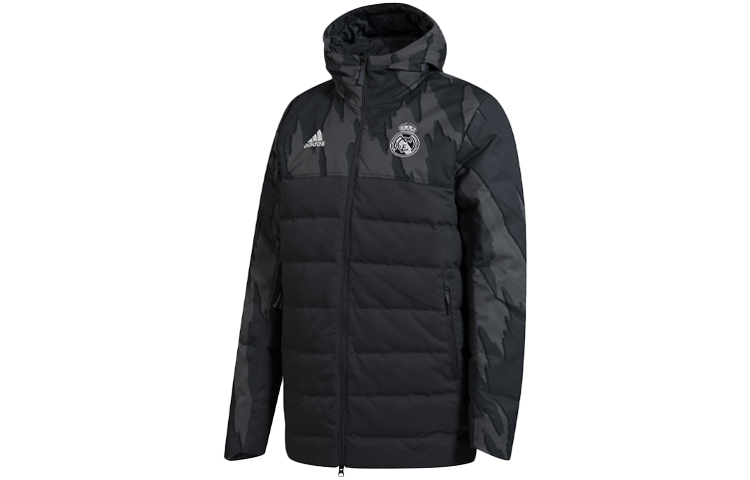 【代購】Adidas Real Madrid Down Jacket Real Madrid Men's Black