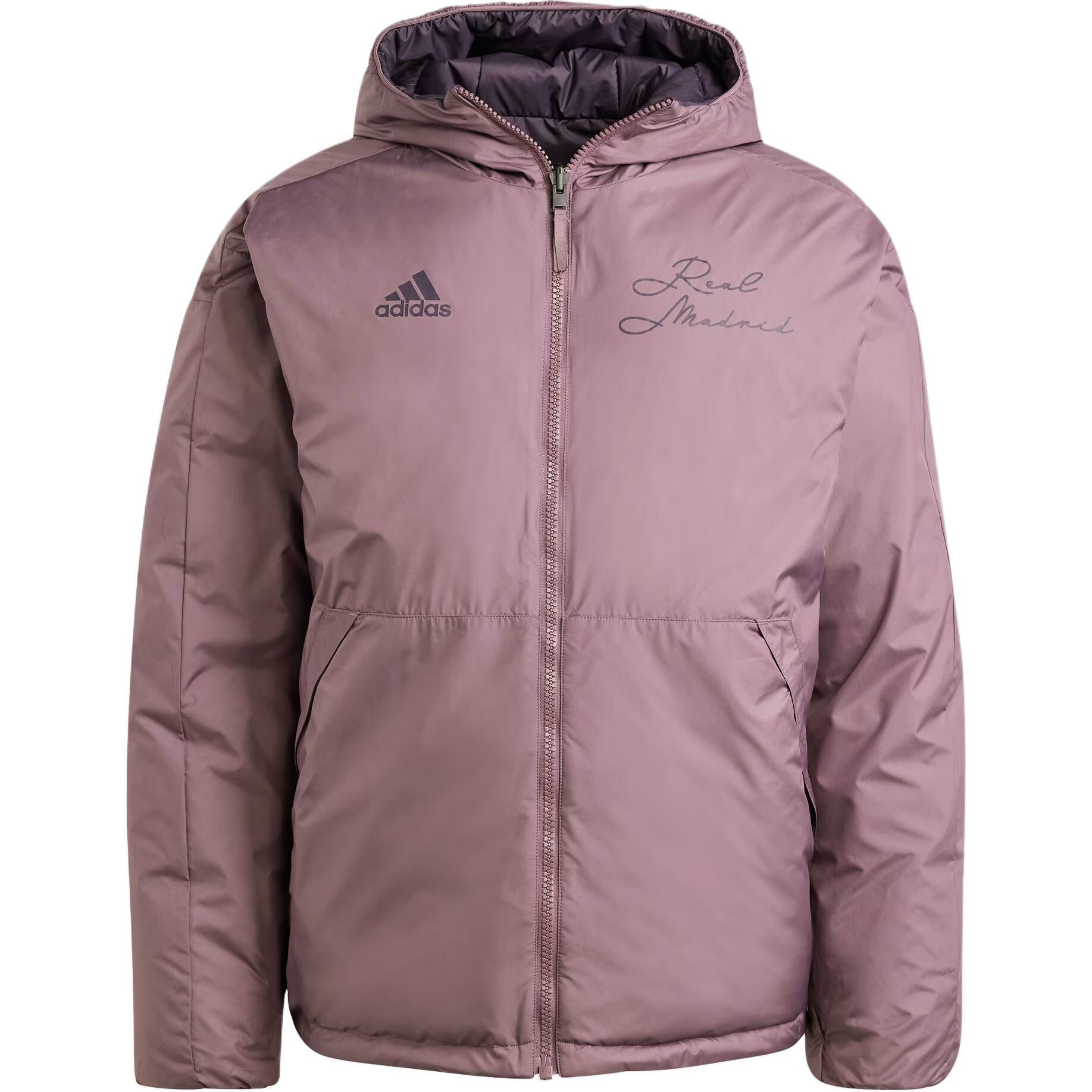 【代購】Adidas Real Madrid FW24 DOWN JACKET Puffer Jacket Men's Dark Gray Brown