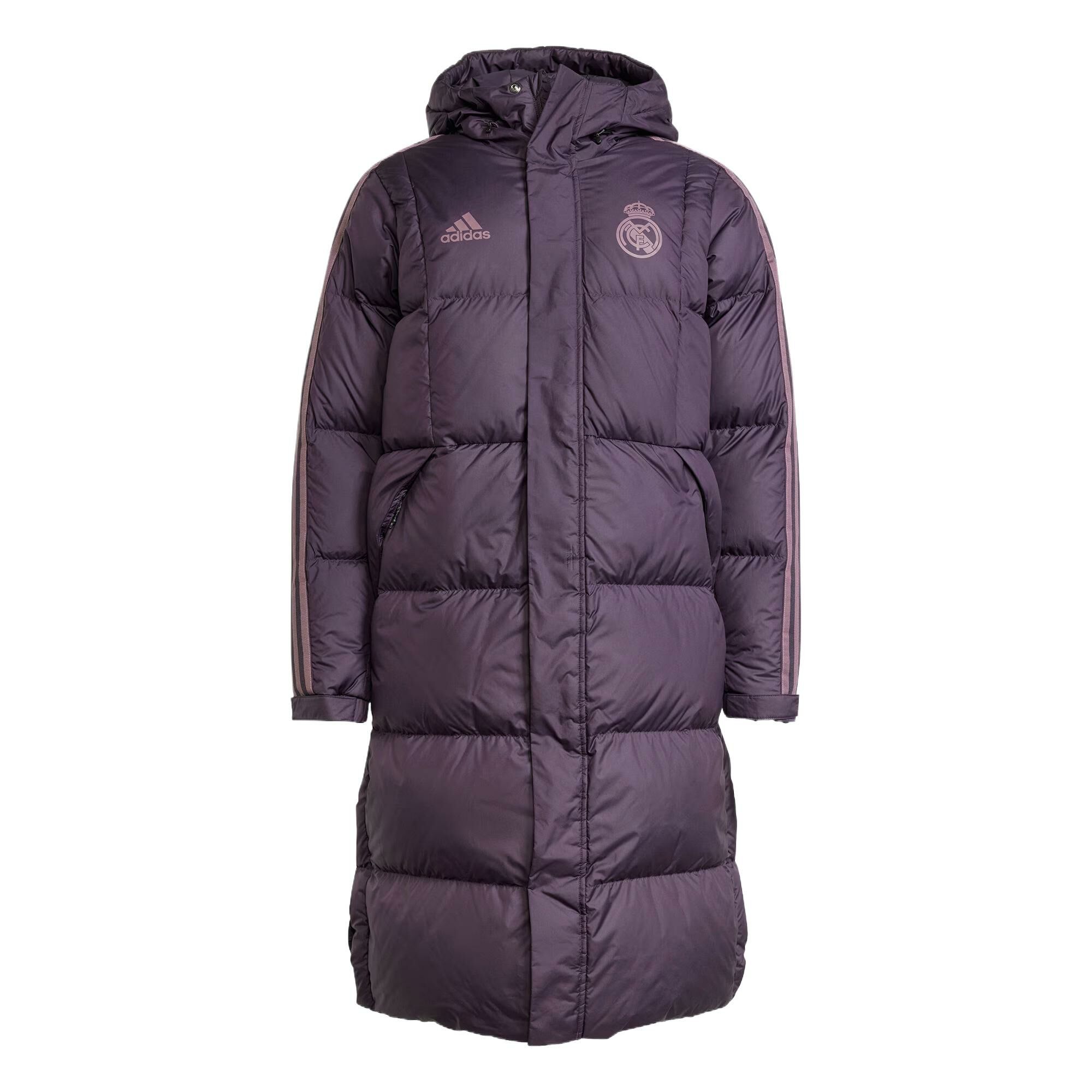 【代購】Adidas REAL MADRID SEASONAL DOWN COAT Down Jacket Men's Dark Purple