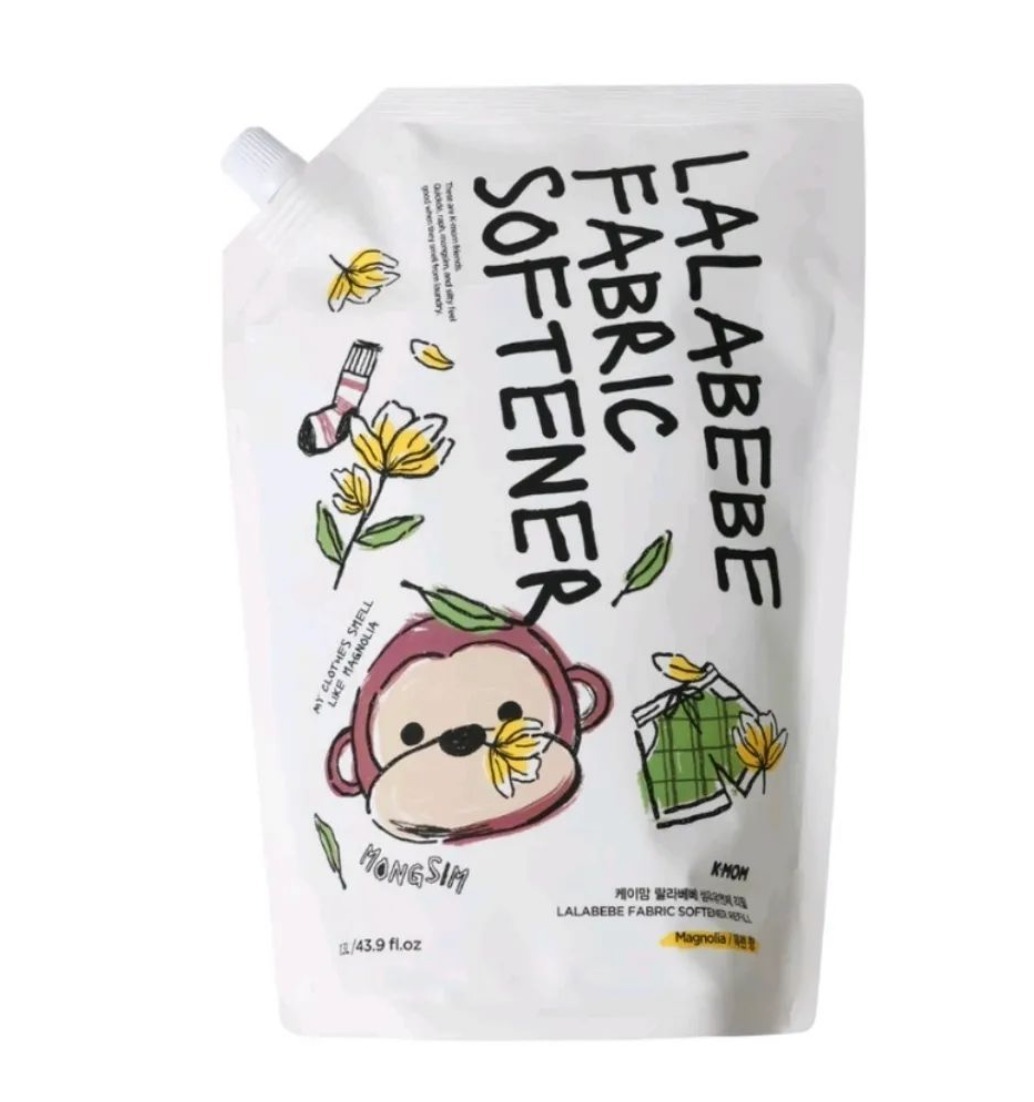 K-MOM  Lalabebe 植物嬰兒柔順劑 補充裝 1.3L