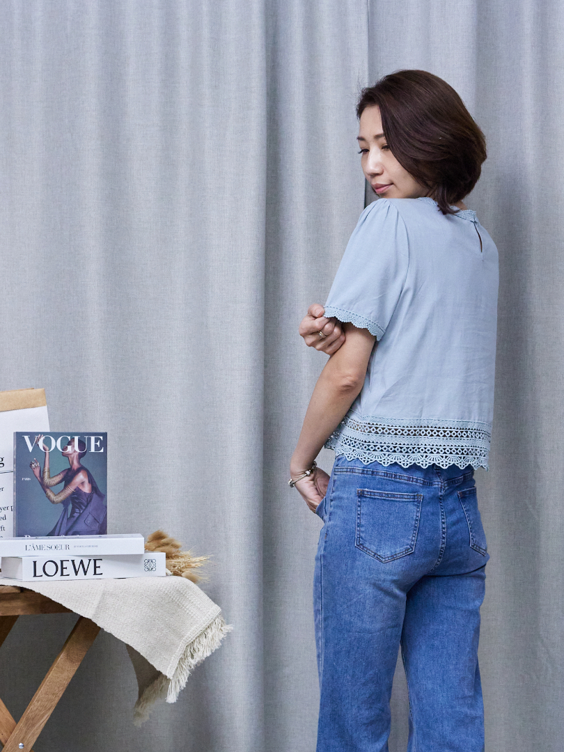 蕾絲拼接T恤穿出溫柔力