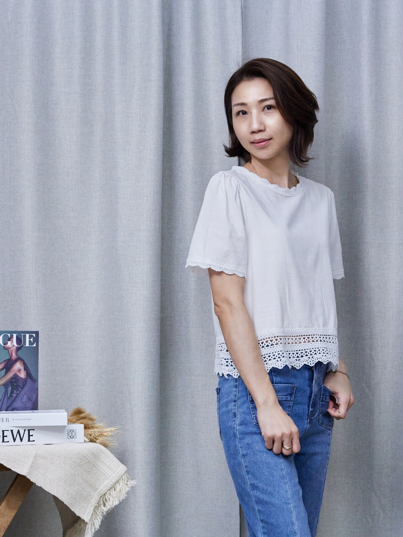 蕾絲拼接T恤穿出溫柔力