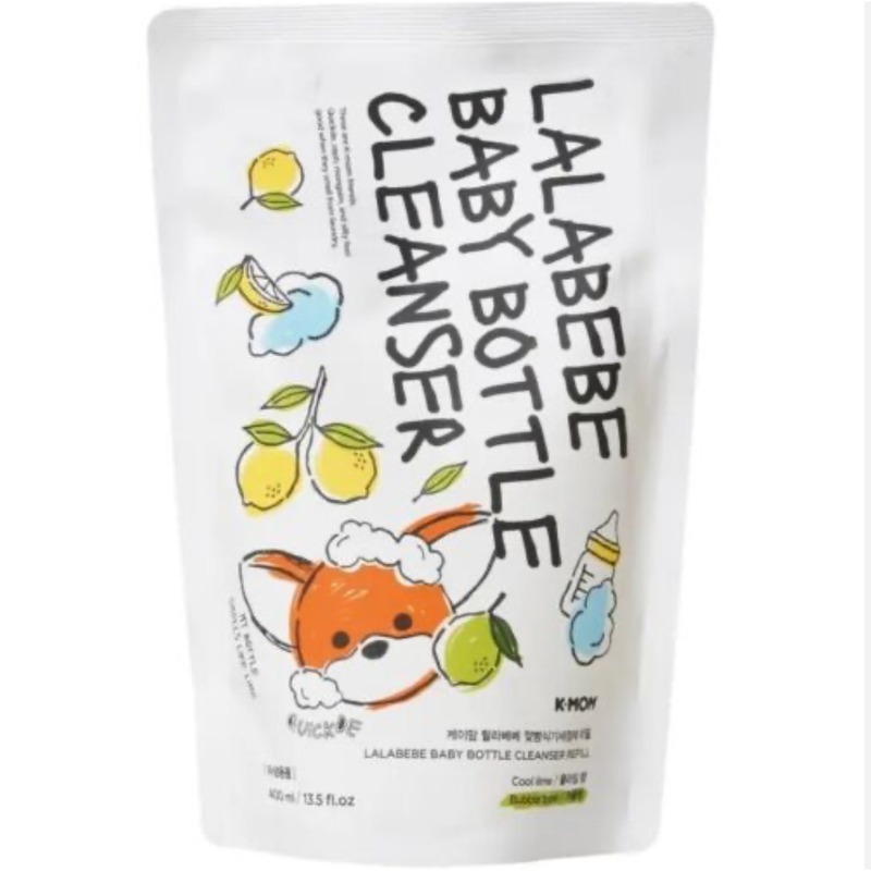 K-MOM  Lalabebe嬰兒奶瓶蔬果泡泡清潔液_補充裝 400mL