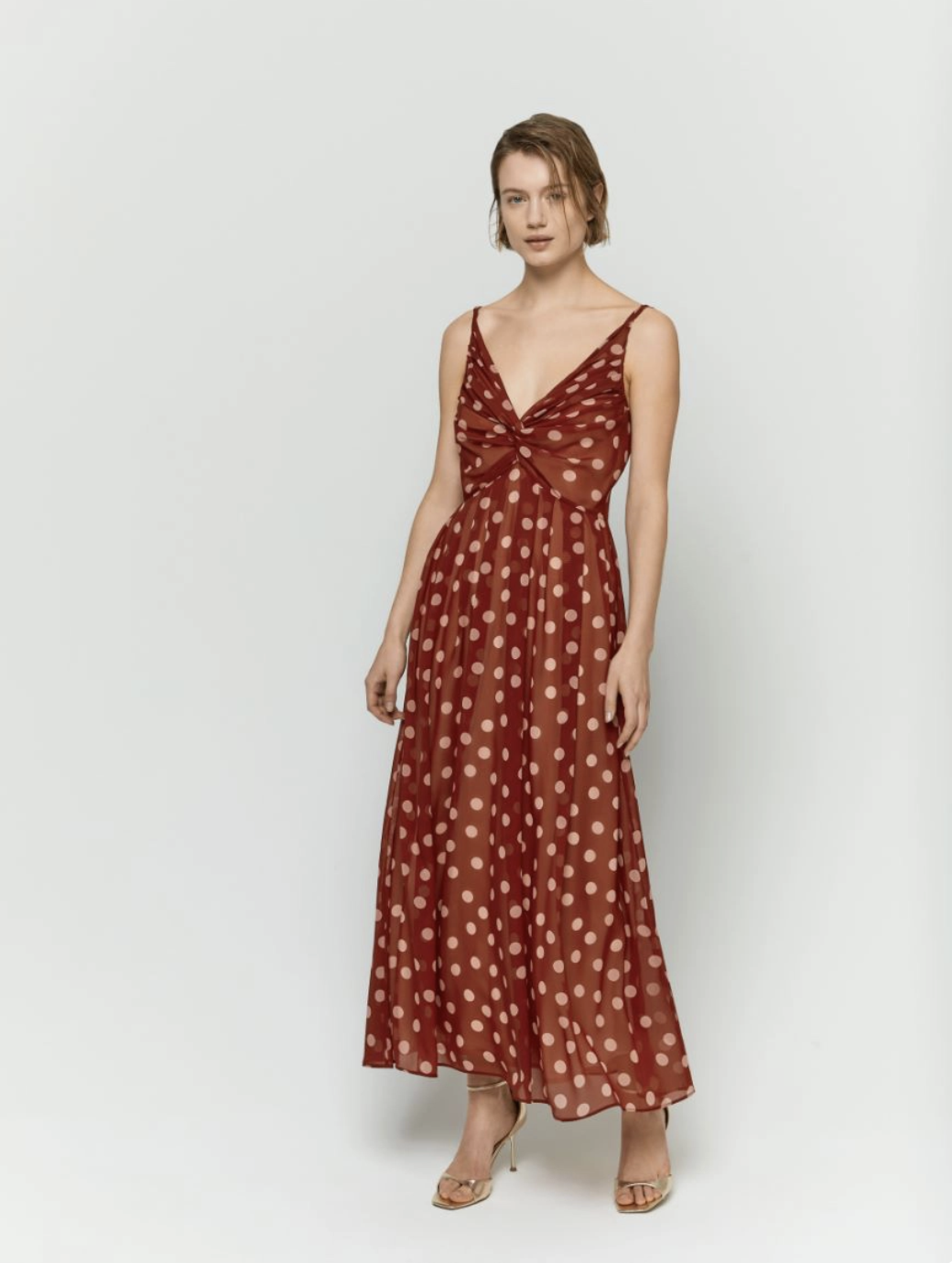 iBlues 細帶圓點扭結洋裝