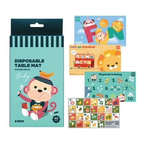 K-MOM  寶寶抗菌餐桌墊(40pcs)