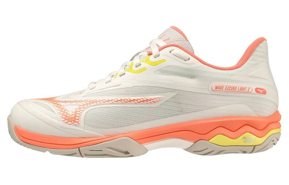 【代購】Mizuno Women's Wave Exceed Light 2 AC 'Snow White Fusion Coral'