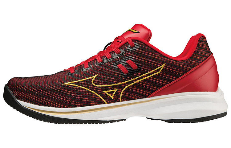 【代購】Mizuno Wave Lightrevo Anti-Slip And Wear-Resistant Breathable Low-Top Training Shoes Men's Red Gold