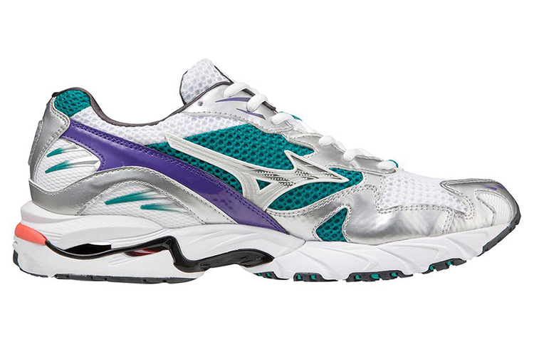【代購】Mizuno Wave Rider 10 White Silver Teal Purple