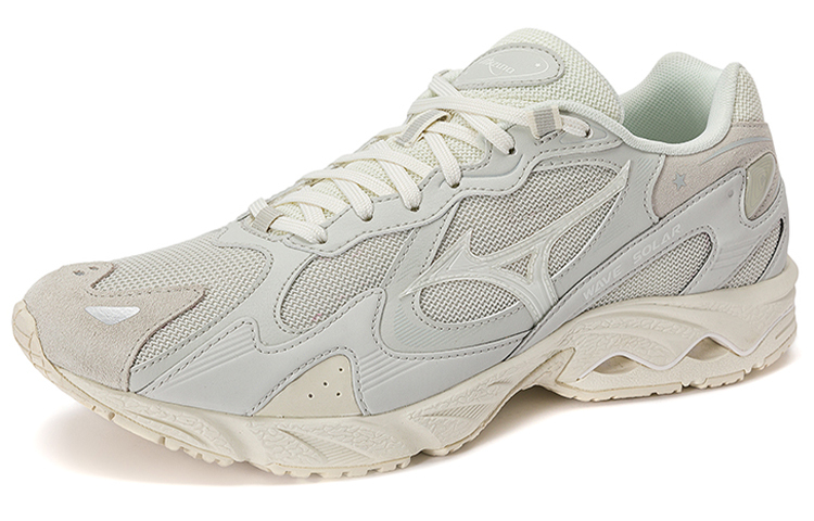 【代購】Mizuno Wave Solar Anti-Slip And Wear-Resistant Breathable Low-Top Casual Shoes Unisex White Light Gray