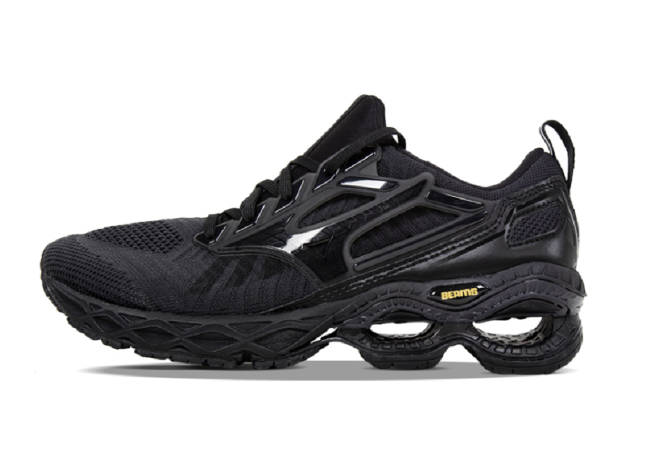 【代購】Mizuno X High Snobiety X Beams Wave Creation Waveknit Black