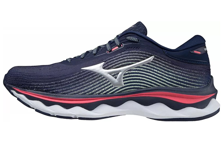 【代購】Mizuno Wave Sky 5 Cushioning Anti-Slip And Wear-Resistant Low-Top Running Shoes Women's Blue