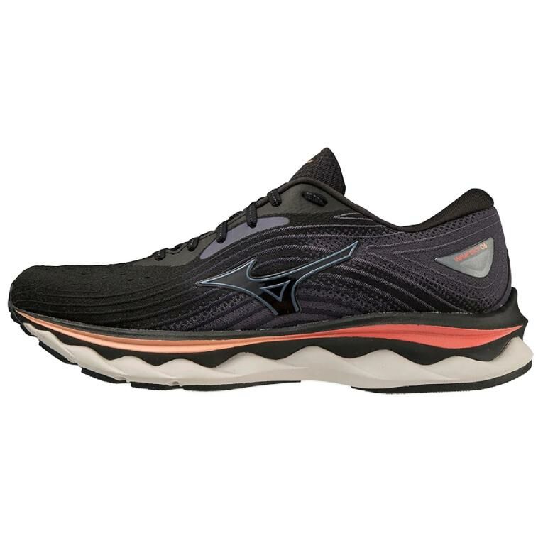 【代購】Mizuno Wave Sky 6 'Black Hot Coral' Women's